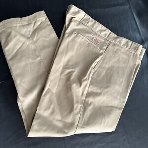 Dickies Pants Mens 44x30 USA Made Straight Leg 874 Original Twill Khaki Work Vtg